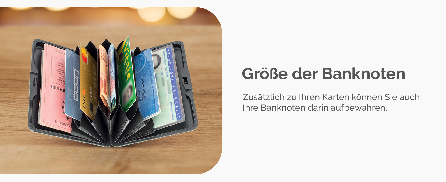 Гаманець ÖGON -DESIGNS Smart Case Big Stockholm: алюмінієвий, велика місткість, RFID-захист, червоний