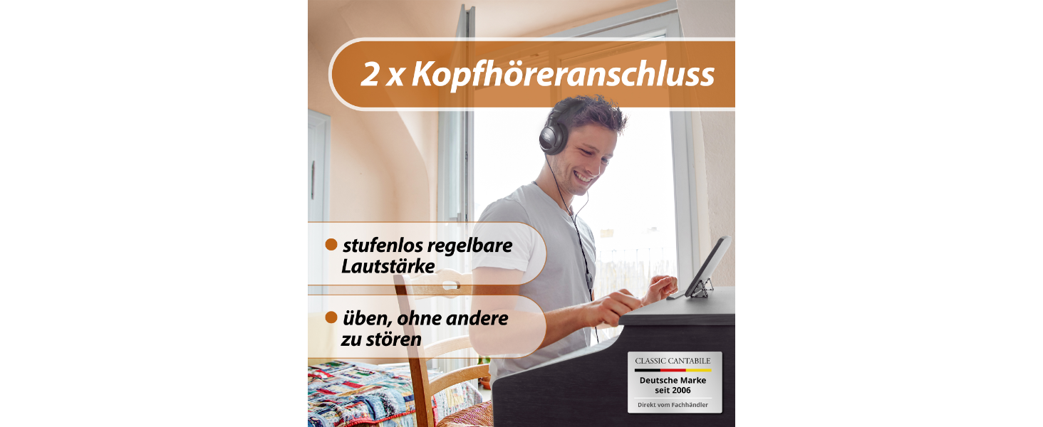 Цифрове піаніно Cantabile DP-50 SM E з 88 клавішами та молоточковим механізмом, 14 голосів, USB, 3 педалі, роз'єми для навушників, підставка для нот - в комплекті банкетка, навушники, навчальний курс - чорний матовий