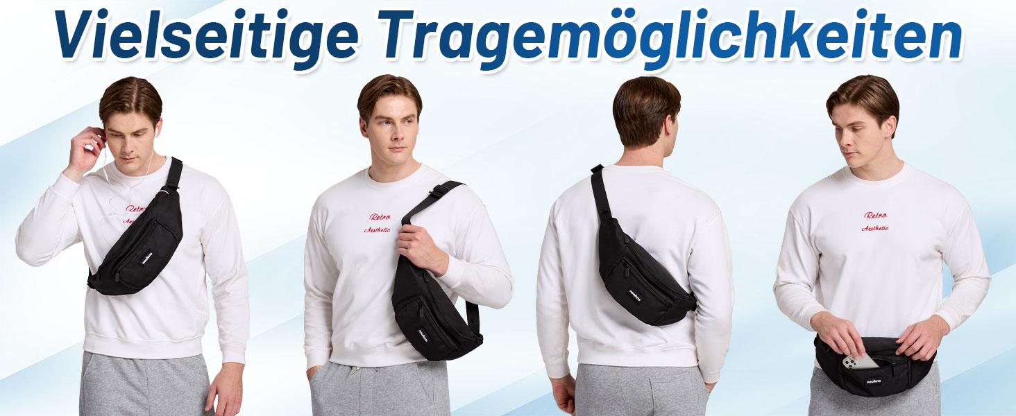 Поясна сумка для жінок та чоловіків, чорна, водонепроникна, 4L, для бігу, спорту, подорожей, активного відпочинку, фітнесу, з дощовиком