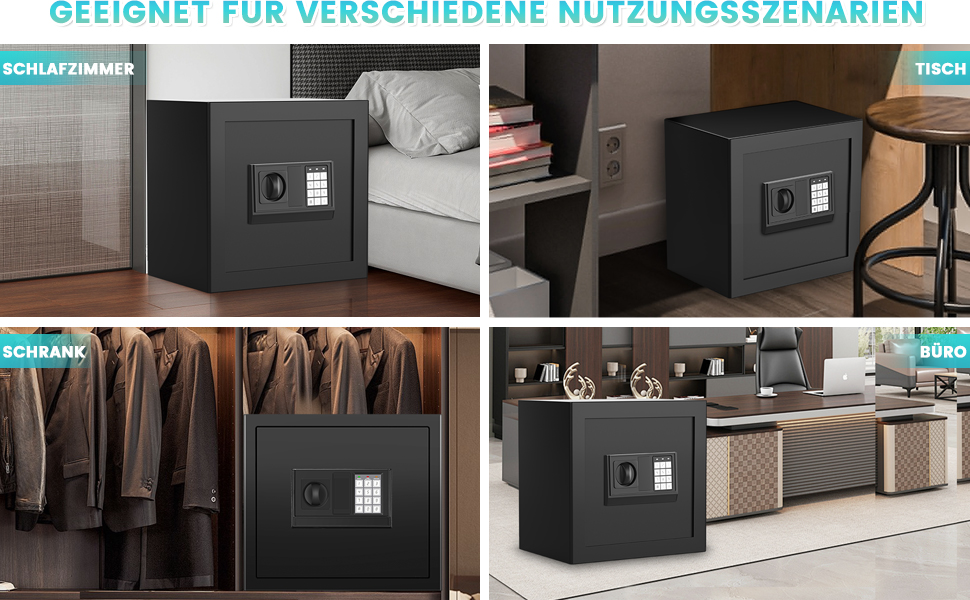 Великий сейф для дому: вогнестійкий, водонепроникний, з ключем та кодовим замком (40л)