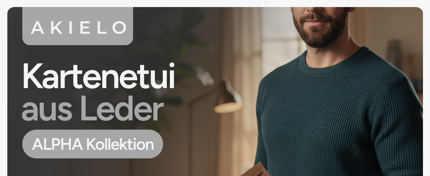 Кластинка для карт з RFID захистом та подарунковою коробкою – Мінімалістичний гаманець для чоловіків – Компактний гаманець з безконтактним захистом карт (Alpha Collection) (12. Шкіряна випуск сірого кольору)