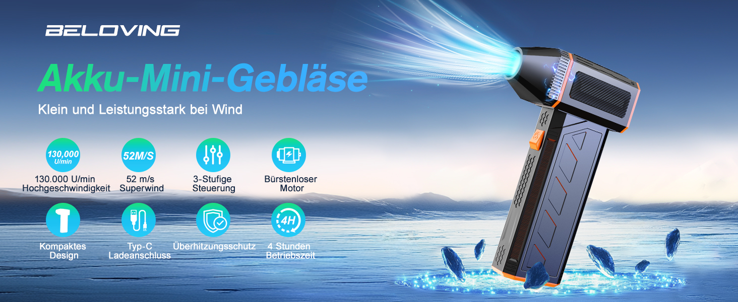 Електричний повітряний пилосос F31: 130 000 обертів/хв, для комп'ютера, клавіатури, дому та авто