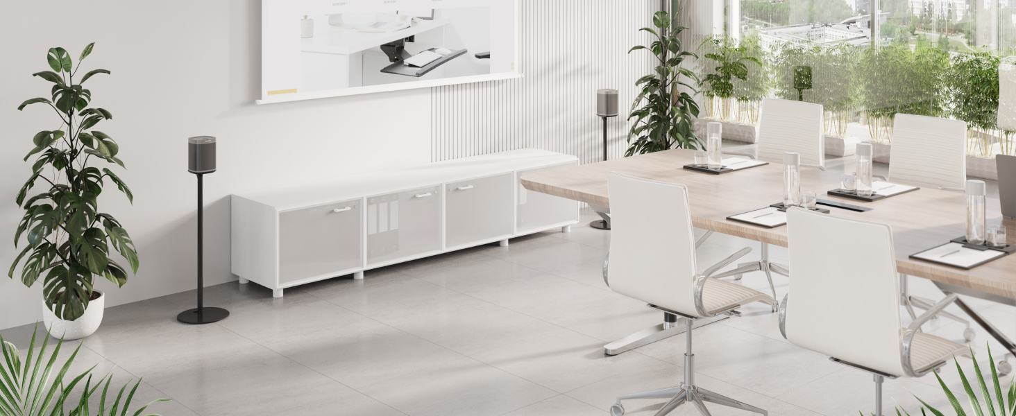 Підставка для колонок RICOO LH054-F (1 шт.) з кабельною організацією для Sonos One, One SL, Play:1. Стабільна підставка, бокс-фут, для колонок Sonos