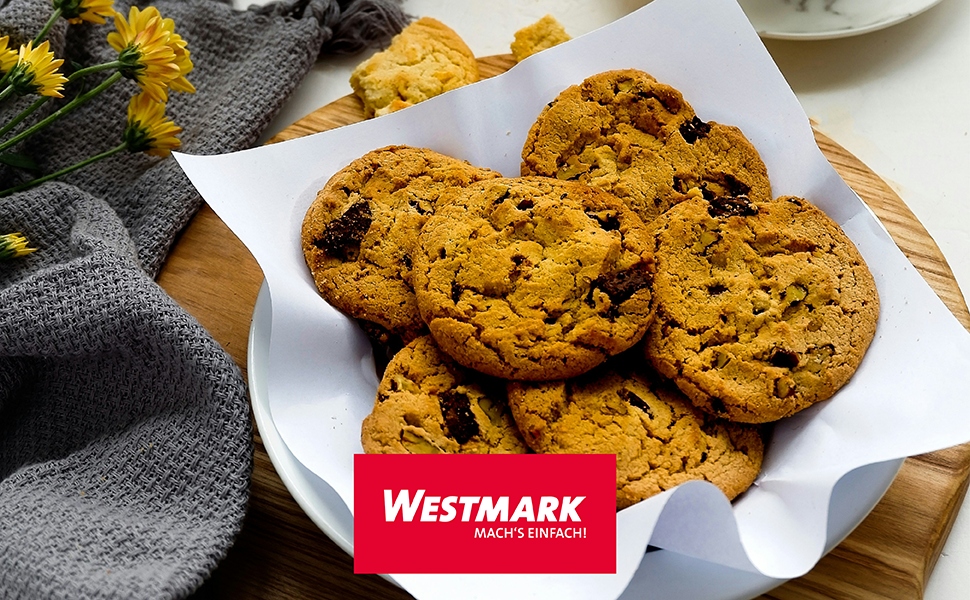 Набір для випікання Westmark, 3 предмети: миска 2,5 л, мірний стакан 1 л, посуд для змішування 1 л, пластик, білий/червоний/прозорий
