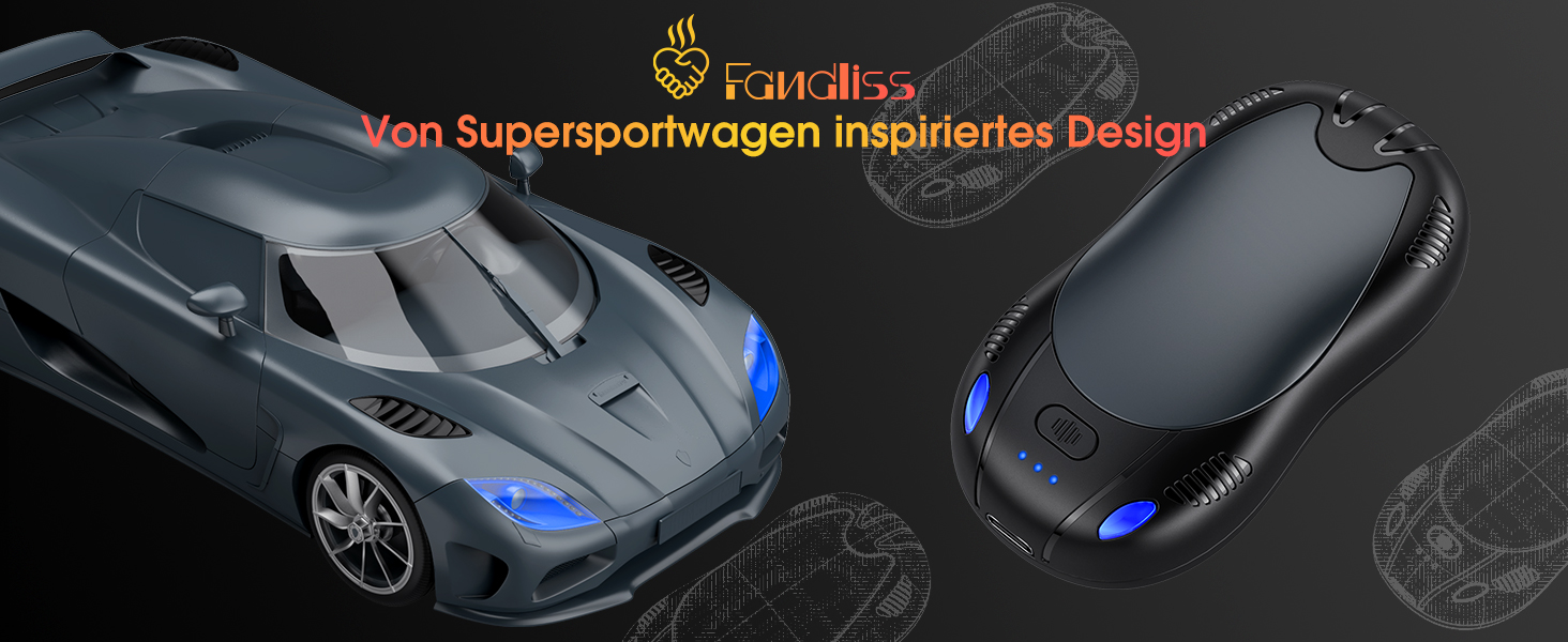 Електричний грілка для рук з акумулятором 10000mAh, 2 шт., з двостороннім нагрівом, USB, 3 режими, для кемпінгу та відпочинку на природі