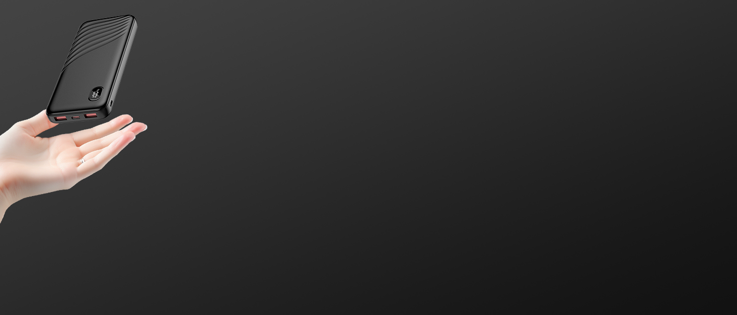 Power Bank Thunelec 10000mAh 22,5W з USB-C (PD, QC 3.0) - компактний зовнішній акумулятор для смартфону та планшета, LED дисплей, темно-синій