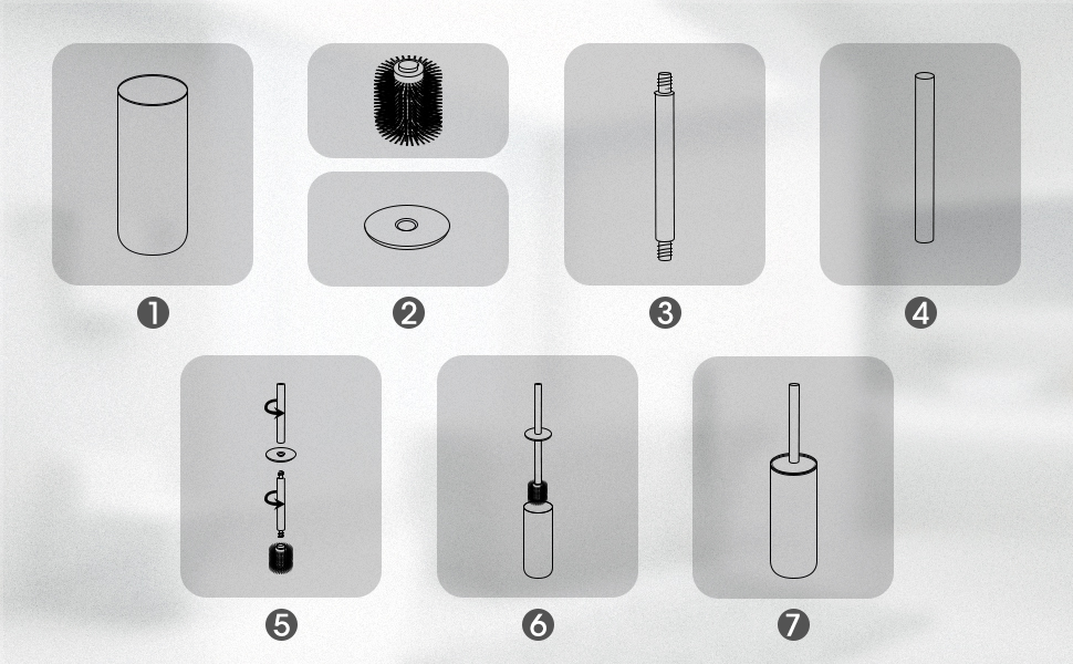 BGL 304 Stainless Steel Toilet Brush Holder (Chrome Finish)