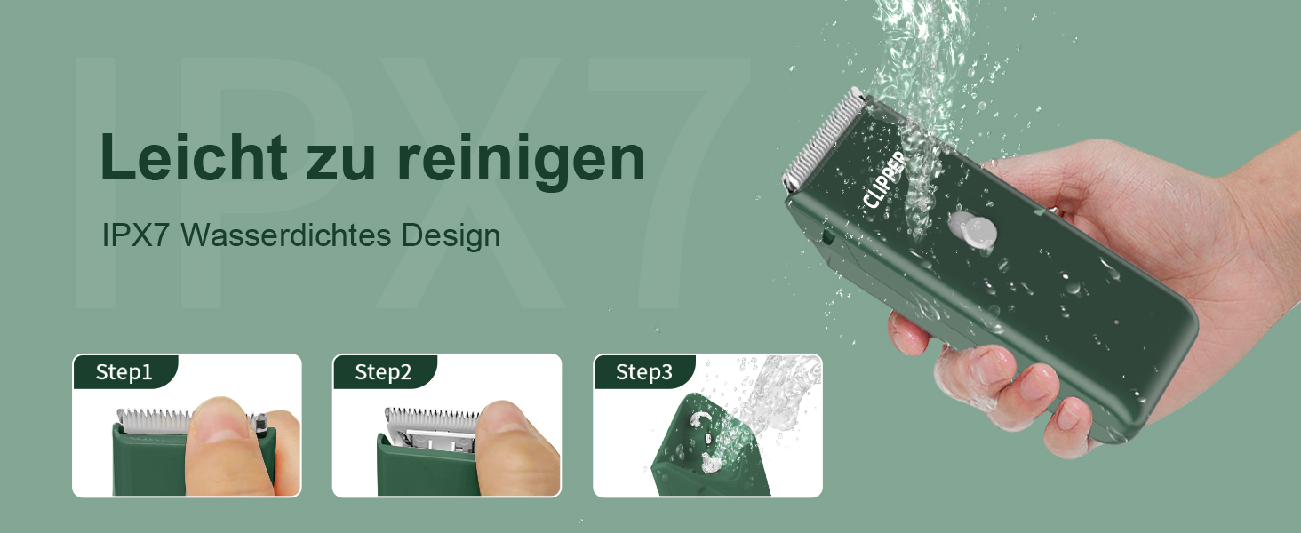 Машинка для стрижки собак та котів ENSSU, бездротова, акумуляторна, професійний набір для грумінгу, зелений