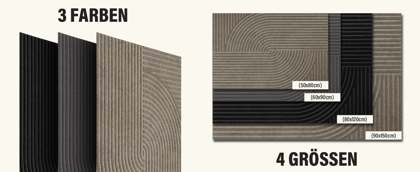 Привідний килимок FEOMOS 60x90 см для дому та вулиці, протиковзний вологопоглинаючий килим для вхідних дверей, коридору, балкона та кухні, бежевий, можна прати