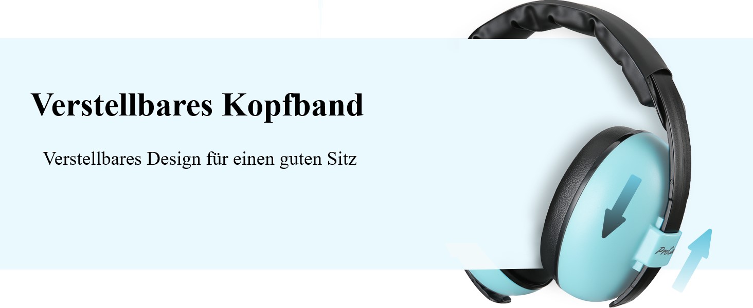 Навушники для захисту від шуму ProCase Baby - для малюків до 36 місяців. М'які навушники-затички для сну, подорожей, блакитні