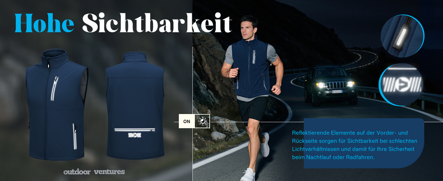 Чоловіча софтшеллова жилетка Outdoor Ventures для активного відпочинку: велосипедна, водонепроникна, вітронепроникна, чорна