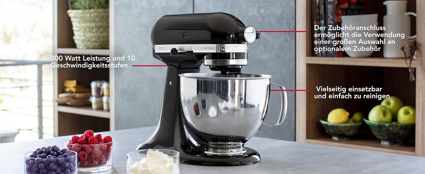 Кухонна машина KitchenAid Artisan з чашею 4,7 л, колір Milchshake
