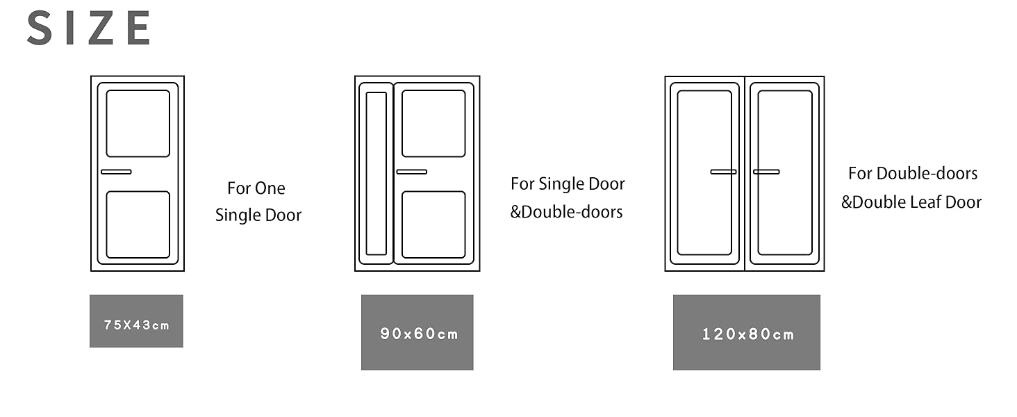 Килимок для входу Yimobra, 75 x 43 см, чорний - антиковзаюча, миється, для дому та вулиці | Килимок від бруду та пилу