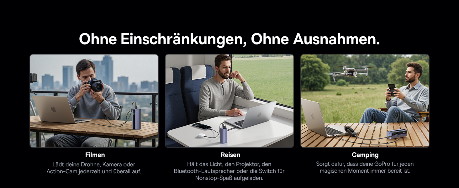 Powerbank Baseus EnerGeek для ноутбука: 100W, 10000mAh, 2x USB-C PD 3.0, Digitaldisplay, сумісний з MacBook, Dell, HP, SteamDeck, iPhone, Samsung