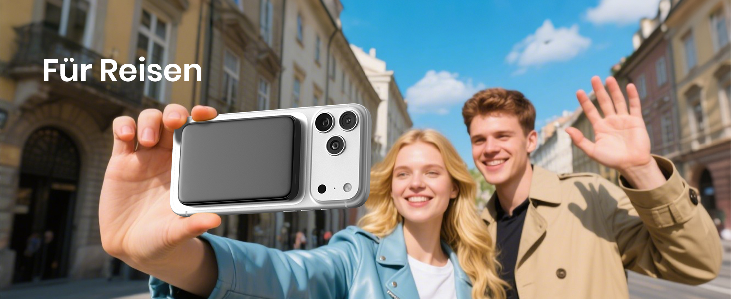 Power Bank Riapow 10000mAh з бездротовою зарядкою, PD 20W, USB-C, LED-індикатор (Чорний)