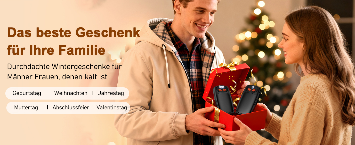 Електричні грілки для рук 2 шт. з LED-дисплеєм та 5 рівнями нагріву, USB-C, ідеальні для гольфу, кемпінгу, походів, зимових видів спорту, чорні