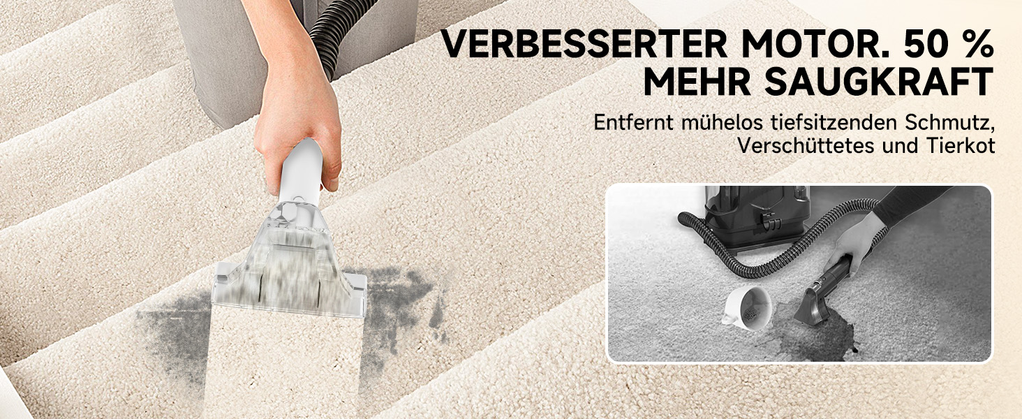 Апарат для чищення м'яких меблів та килимів | Миючий пилосос 18kPa | Для дому, авто та тварин