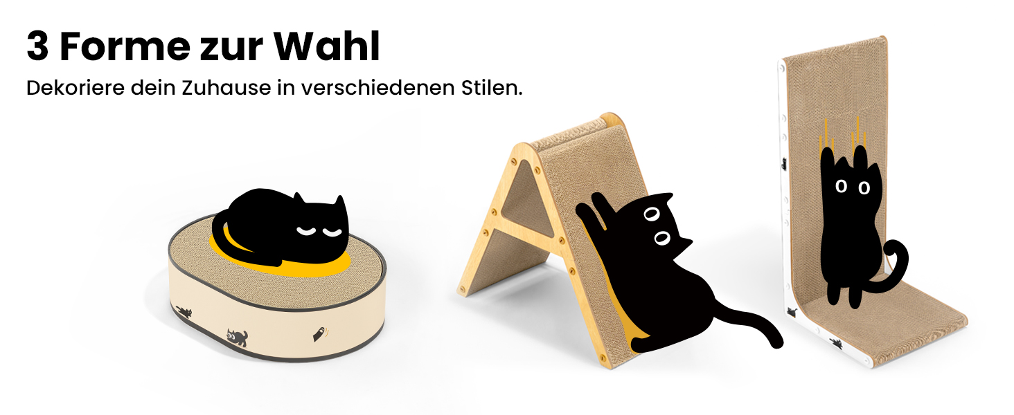 Котячий когтетоп з коробкою та 4 змінними когтеточками - великий комплекс з міцного гофрокартону, двосторонні когтеточки з наклейками DIY - лежанка для котів у квартирі, захист меблів. Великий котячий бокс + 4 когтедрови + наклейки