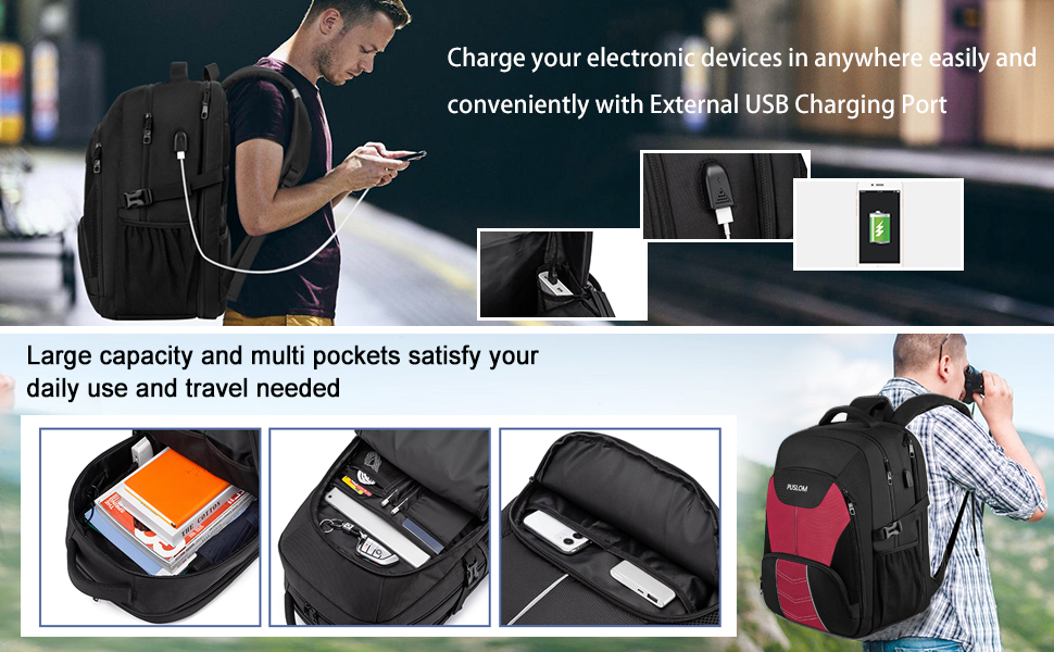 Чоловічий рюкзак 55L, великий, водонепроникний, з відділенням для ноутбука (18.4
