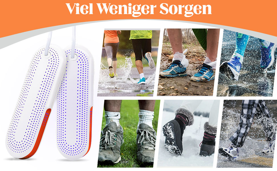 Електричний сушильник для взуття Herbst: 3 режими, таймер, антибактеріальний, для дитячого та гірськолижного взуття, помаранчевий