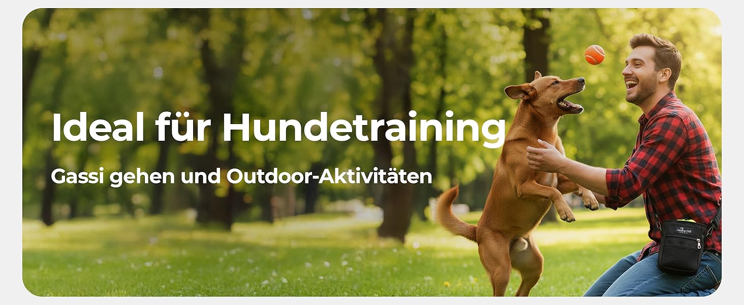 Сумка для ласощів для собак велика, з мискою, кликером, диспенсером для відходів та кишенькою для телефону, 3 способи носіння, ідеальна сумка для дресирування собак