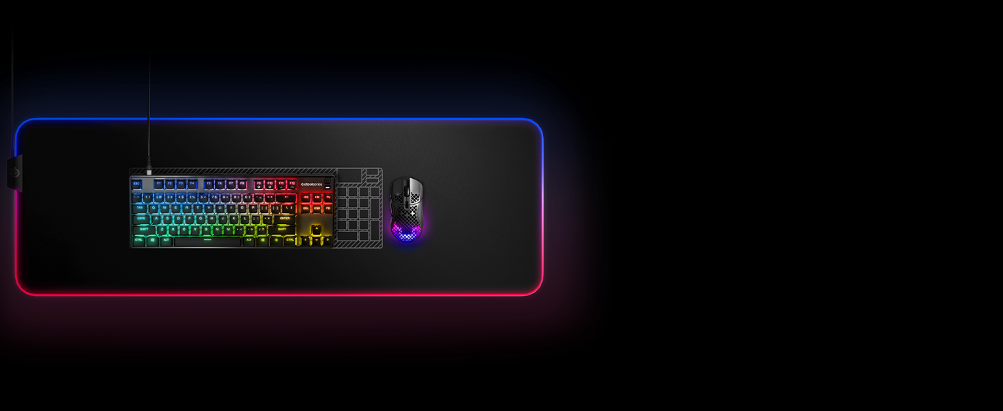SteelSeries Apex 7 - Механічна ігрова клавіатура з OLED дисплеєм - QWERTZ (оптичні перемикачі, TKL, американська клавіатура)