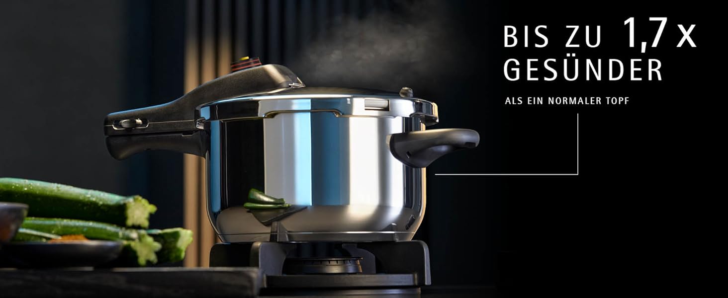 Скороварка WMF Perfect One Pot 3 л, індукція, нержавіюча сталь, 2 режими, знімна ручка, для однієї особи