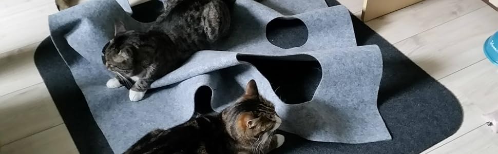 Інтерактивний килим-тунель для котів CatMountain®, іграшка для кошенят та дорослих котів