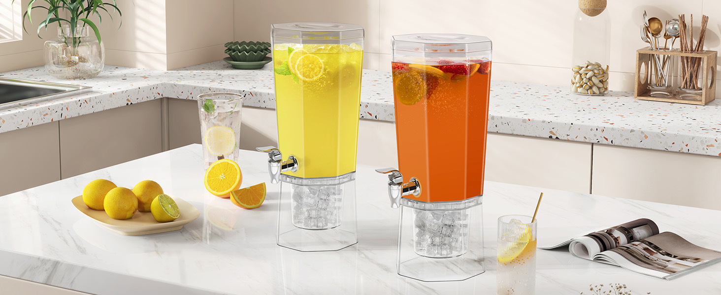 Диспенсер для напоїв Lifewit 4L з краником та підставкою, пластиковий диспенсер для води, лимонаду, соку, для вечірок та буфетів