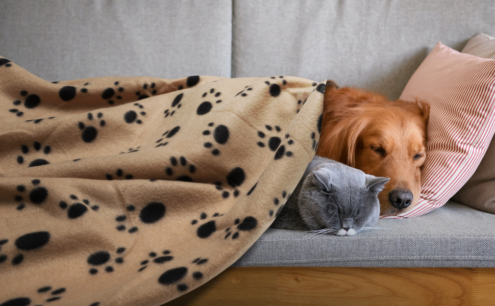 М'яка флісова підстилка для собак та котів Nobleza, 75 x 75 см, бежева