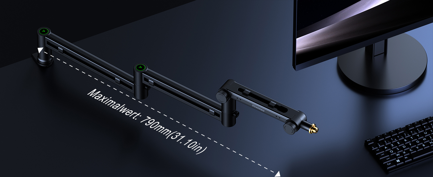 Кріплення для мікрофона Aokeo AK-58i – низькопрофільний тримач для HyperX QuadCast, Elgato Wave, Shure SM7B, Blue Yeti, Blue Snowball