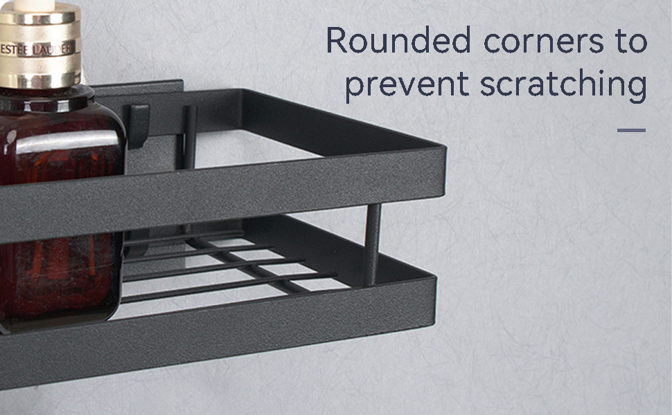 Настінна полиця для спецій та кухонного приладдя, 35 см, чорна