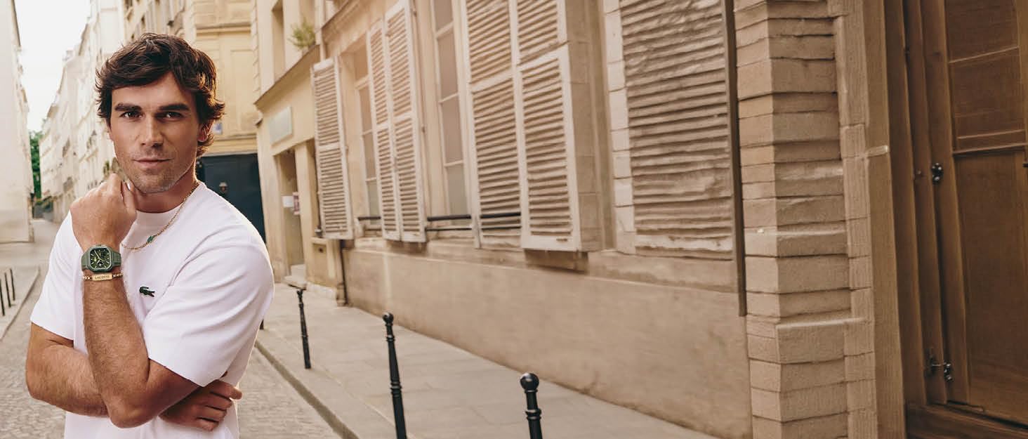 Браслет Lacoste METROPOLE з застібкою-кнебелем, чорний, чоловічий (petit piqué)