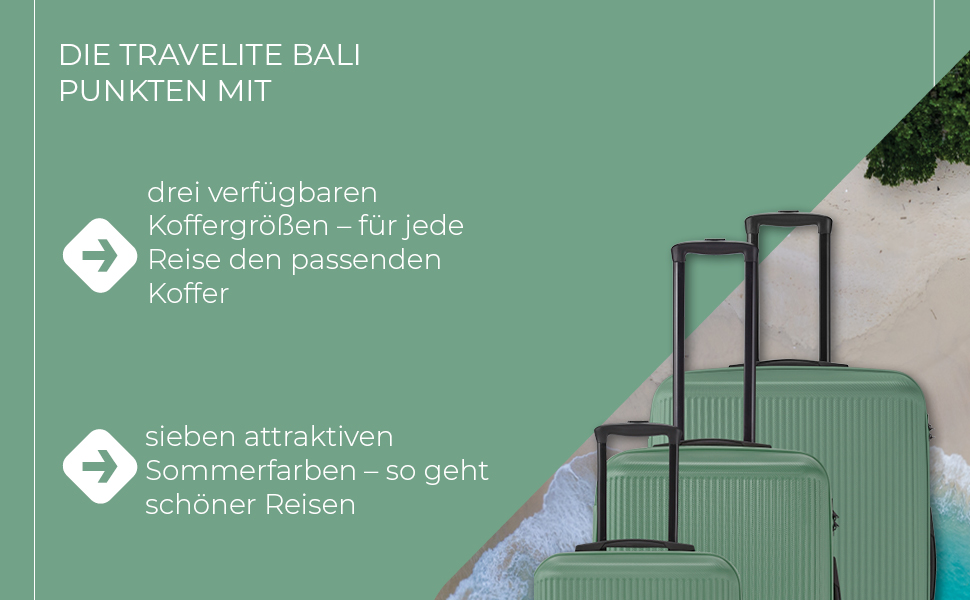 Чохол-валіза Travelite Bali, середній, 65 літрів, зелений, з TSA замком