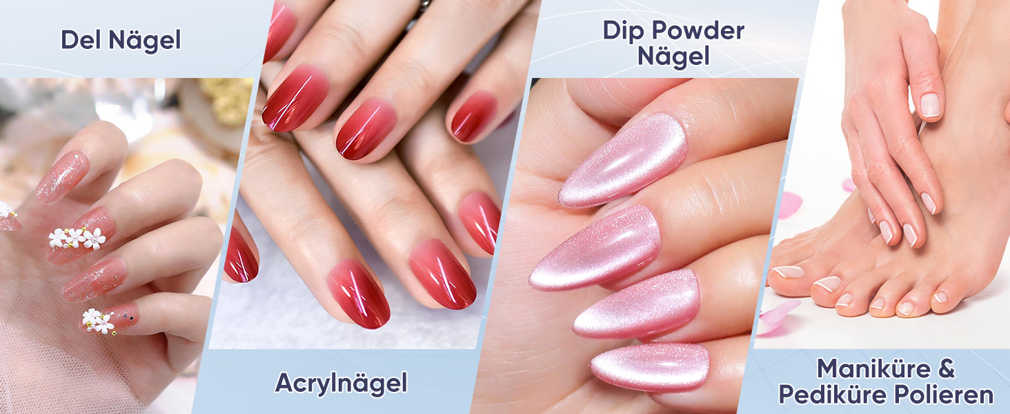 Електричний набір для манікюру Nagelfräser: 13 насадок, 5 швидкостей, 35000 обертів/хв, для гелю та акрилу