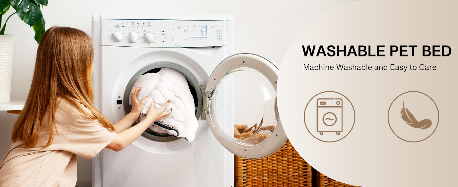 Кругле лежанка для собак MEWOOFUN, м'яке та зручне, 76x76x20 см, Marineblau (Темно-синій)