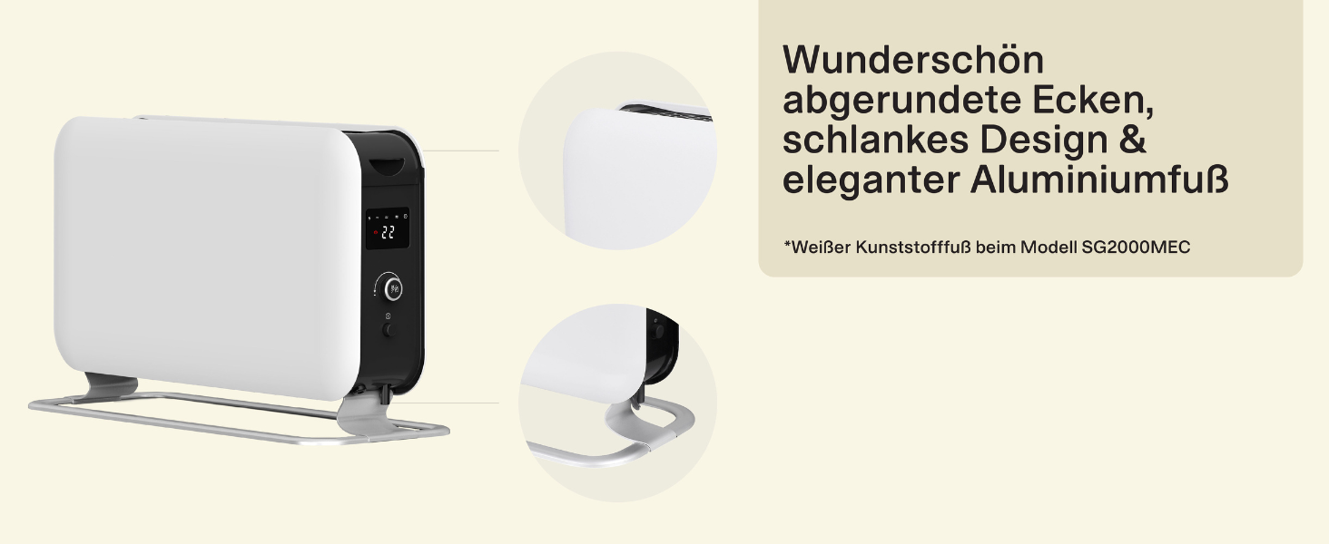 Електричний конвекторний обігрівач Mill MEC 2000W – 24-28 м², з термостатом, тихий, для дому