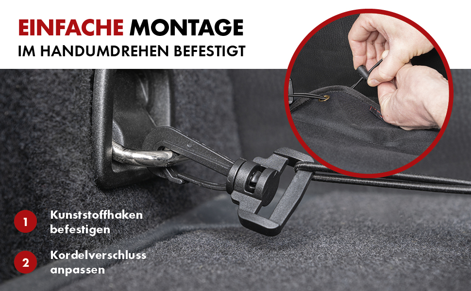 Захист вантажного простору Walser, універсальний захист бампера для собак, захист багажника для собак, килимок для багажника, захист країв багажника, килимок для захисту бампера для собак 80x64 см чорний