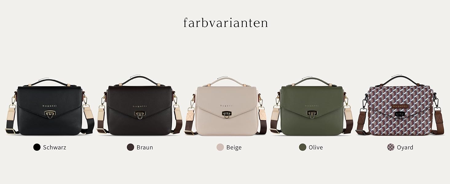 Сумка Bugatti Ella Classic чорна для жінок з екошкіри через плече та з ручками