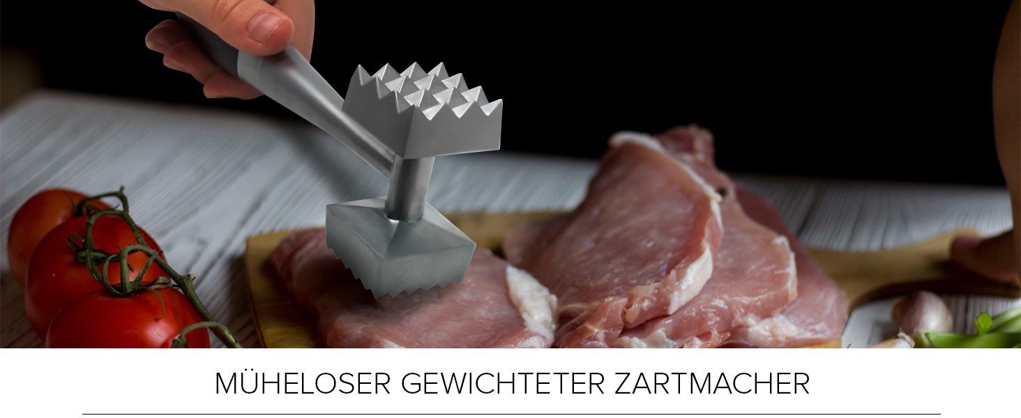 Ніж для відбивання м'яса Joeji, цинкова сплава, безпечний для миття в посудомийній машині, міцний, для стейків, фаршу, птиці, риби, м'яса