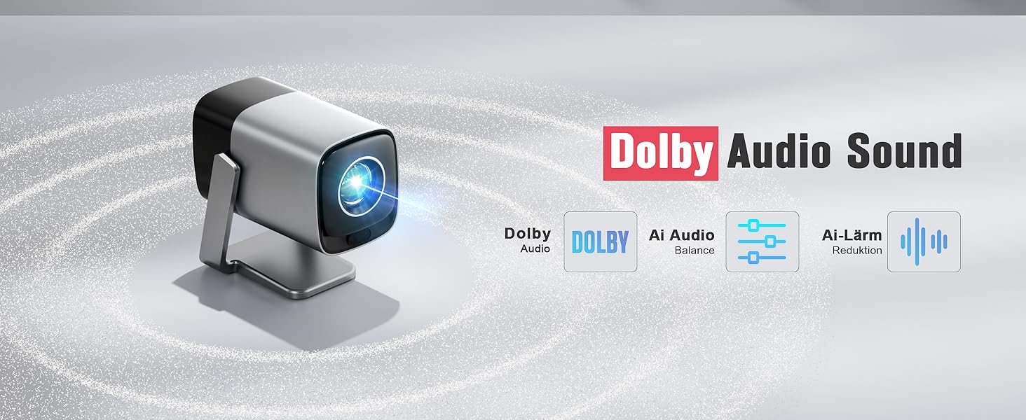 Smart Beamer 4K з автофокусом TOF 28000L, WiFi6, Bluetooth, обертання 210° для дому та вулиці. Сумісний з Netflix, підходить для підключення до телефону/ПК