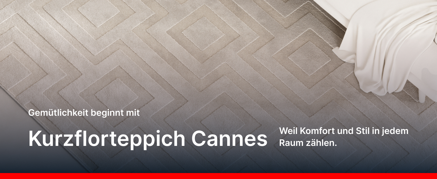 Килим Interiyou для вітальні Cannes, 120x170 см, кремовий - для спальні, їдальні, дитячої кімнати - короткий ворс, скандинавський бохо-дизайн, високий/низький ворс, геометричний малюнок (120 x 170 см, прямокутний)