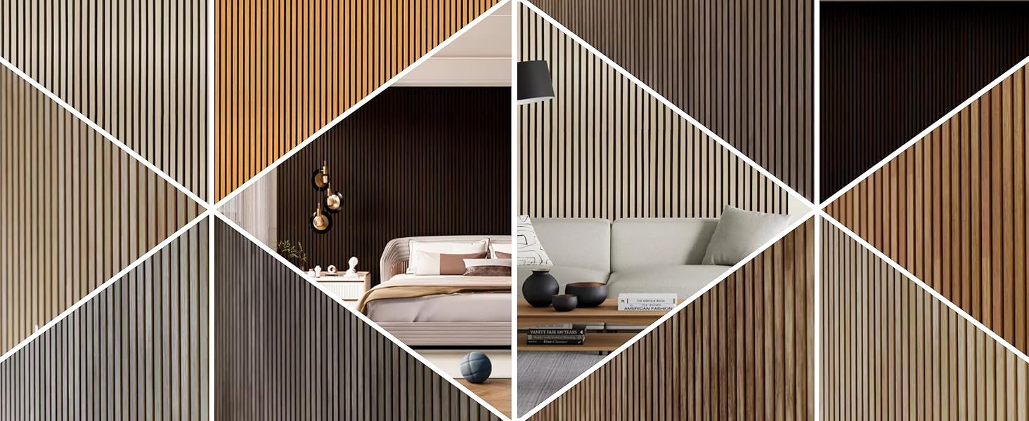 Акустичні настінні панелі HORI з ефектом дерева для шумоізоляції та декору, 60x60x1,8 см, Natural Oak (натуральний дуб, олійоване покриття)