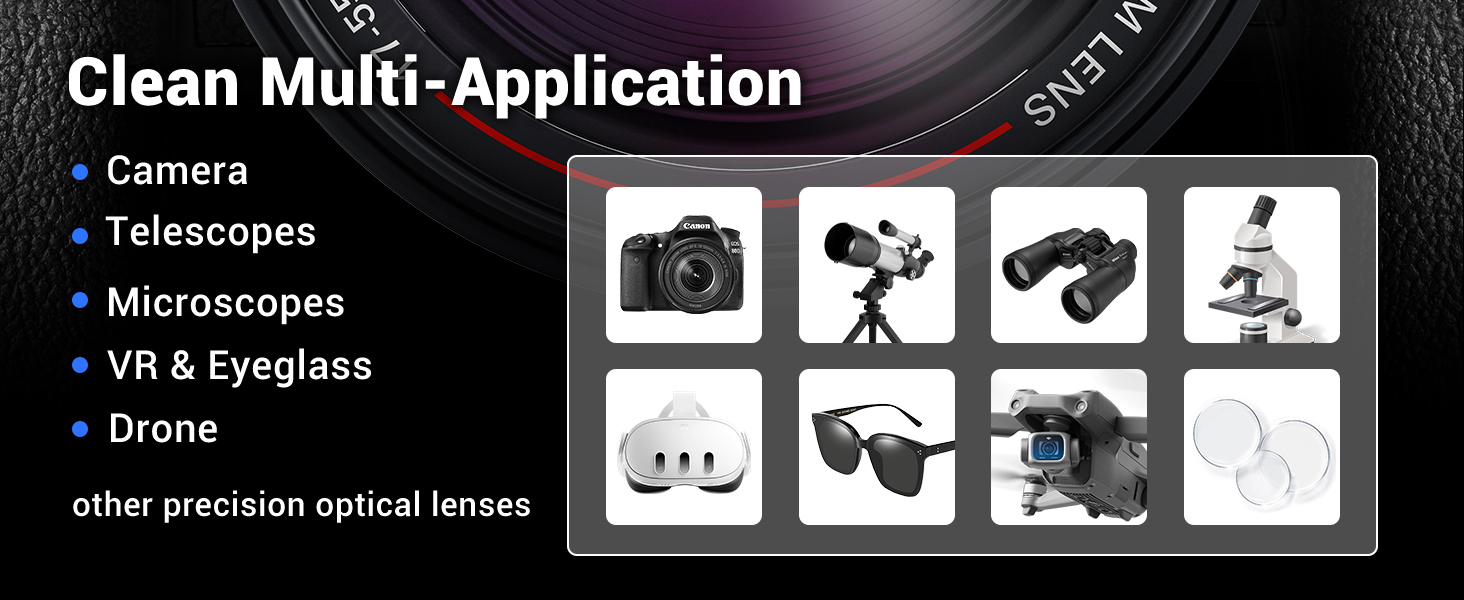 Набір для чищення камери: об'єктив, сенсор, корпус (Canon, Sony, Nikon, Pentax)