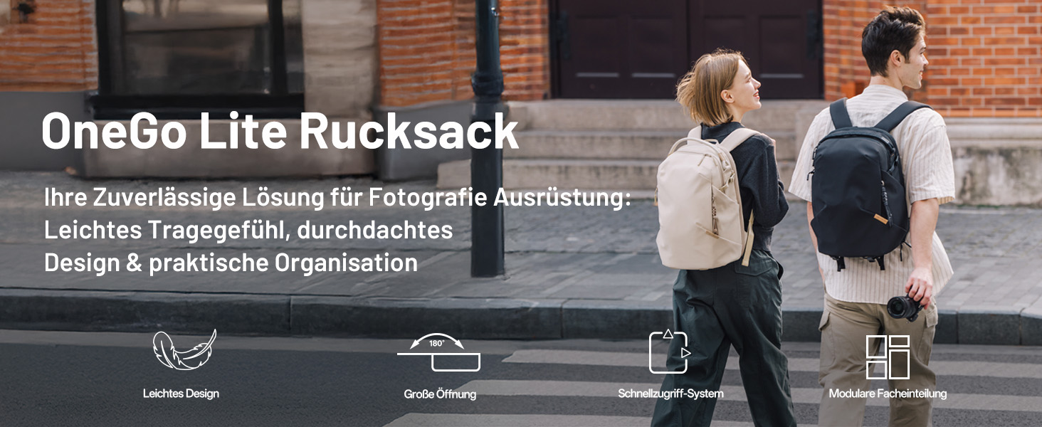 Рюкзак для камери PGYTECH OneGo Lite 16L, чорний, водонепроникний, для фотографів, сумісний з Sony/Canon/Nikon, 14