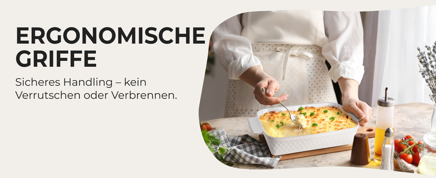 Набір форм для запікання Miamio Palmanova (3 шт.) з кераміки, прямокутні, 850 мл, 1650 мл, 2900 мл. Підходять для тірамісу, лазаньї. Можна мити в посудомийній машині та використовувати в духовці.