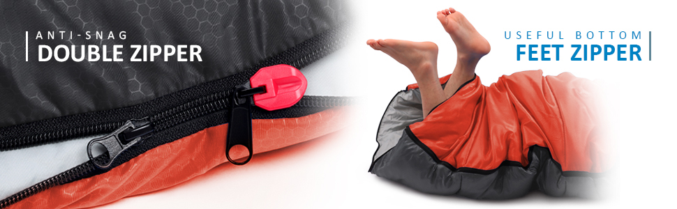 Спальний мішок SAIL Schlafsack One Оранжевий - 4 сезонний