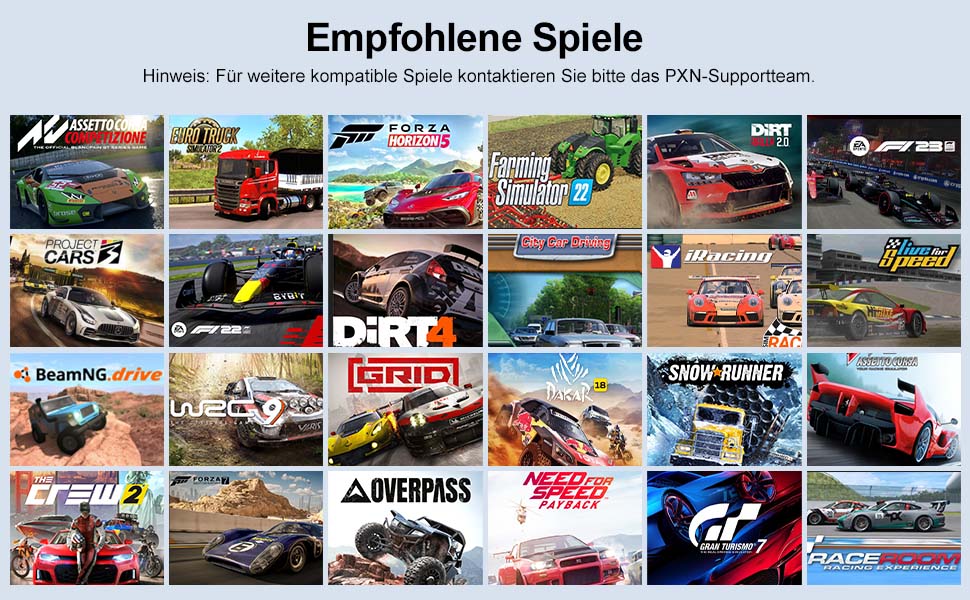 PXN V99 Формульний кермо для гонок на ПК, Xbox One, Xbox Series X/S, PS4 з Force Feedback 3.2 Nm, педалі з перемиканням передач та Hall-ефектом