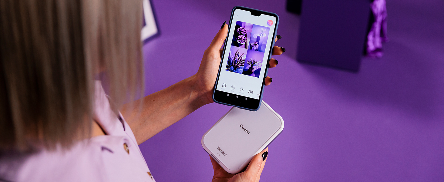 Canon Zoemini 2: Портативний фотодрук, Bluetooth 5.0, USB-C зарядка, Рожеве золото (Disney Limited Edition)