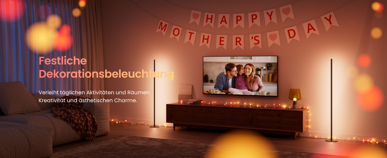 SwitchBot LED торшер для вітальні з RGBCC, керування через додаток, сумісний з Apple Home, Alexa, Google Home, чорний, з режимами сцени та музики